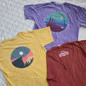 Size Medium 3 T-shirt bundle comfort color Nature Back and back forty bison co.